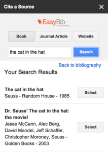 Using EasyBib Bibliography Creator in Google Docs